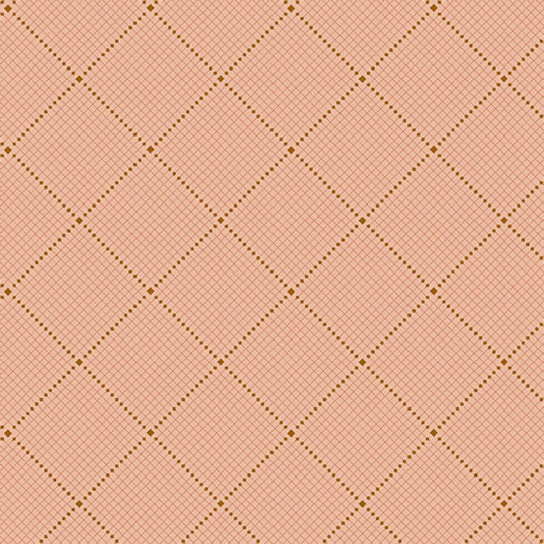 Fabric From the Attic Gridlock Clay - Giucy Giuce - PER QUARTER METRE Fabric From the Attic Gridlock Clay - Giucy Giuce - PER QUARTER METRE