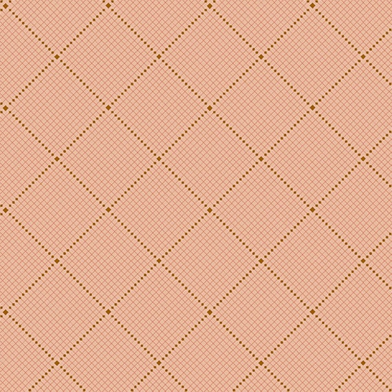 Fabric From the Attic Gridlock Clay - Giucy Giuce - PER QUARTER METRE Fabric From the Attic Gridlock Clay - Giucy Giuce - PER QUARTER METRE
