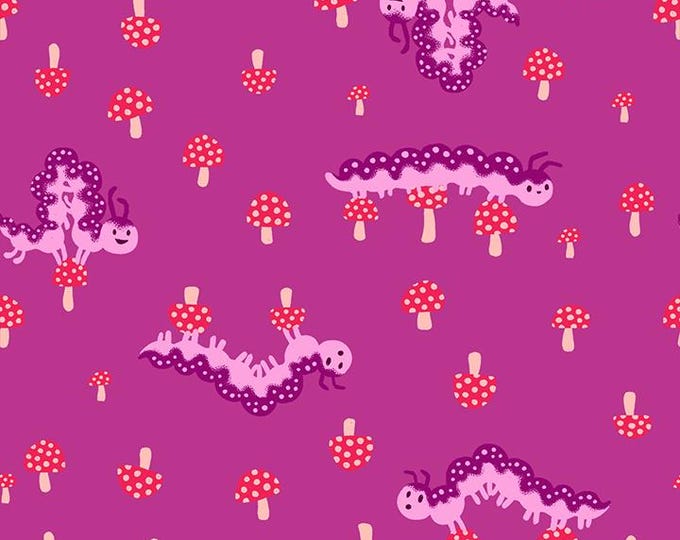 Hello Alice -- (RS2127 11) Caterpillar in Berry by Sarah Watts for Ruby Star Society