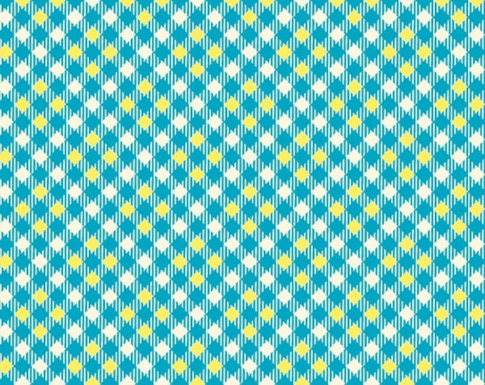 Five and Ten by Denyse Schmidt for Windham Fabrics -- Fat Quarter of Pixy Plaid in Blue (52487-4)