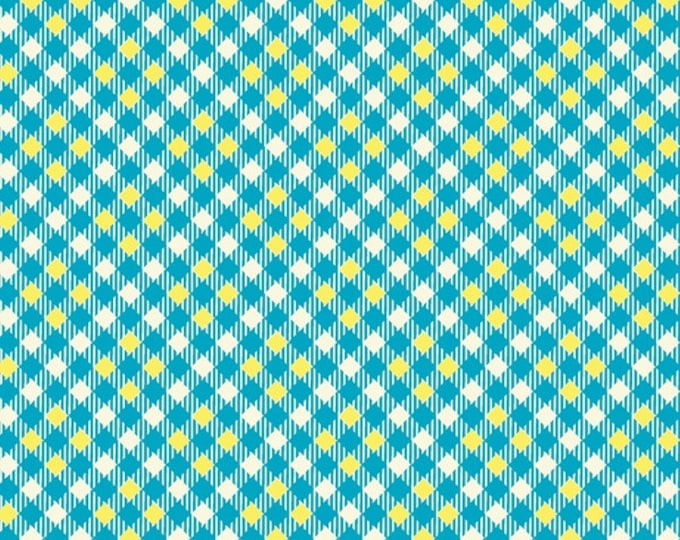 Five and Ten by Denyse Schmidt for Windham Fabrics -- Fat Quarter of Pixy Plaid in Blue (52487-4)