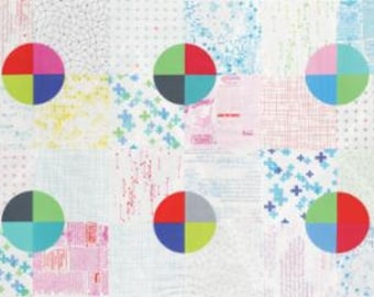 Moda Modern Backgrounds Colorbox Panel in White (164011) by Zen Chic -- Half Metre