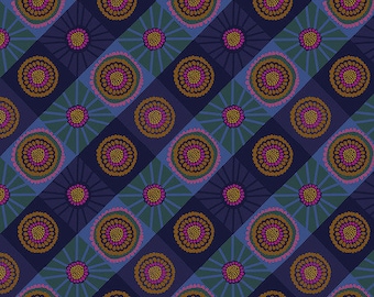 Bright Eyes by Anna Maria Horner Fabrics for Free Spirit Fabrics - Fat quarter of Cosmos in Ocean