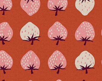 Strawberry and Friends by Ruby Star Society -- 25cm cut of Strawberries in Cayenne
