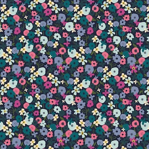 Trouvaille by AGF Studios for Art Gallery Fabrics -  Fat Quarter of Posy Morning in Nightfall