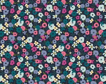 Trouvaille by AGF Studios for Art Gallery Fabrics -  Fat Quarter of Posy Morning in Nightfall