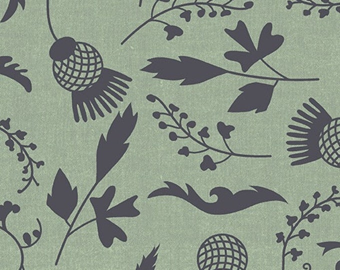 Ex Libris by Alison Glass Printed Chambray in Taupe