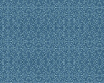 Fabrics From the Attic by Guicy Guice for Andover Fabrics - Fat Quarter of Sunshine in Ocean
