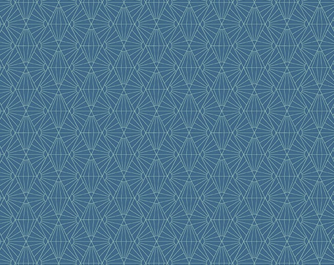Fabrics From the Attic by Guicy Guice for Andover Fabrics - Fat Quarter of Sunshine in Ocean