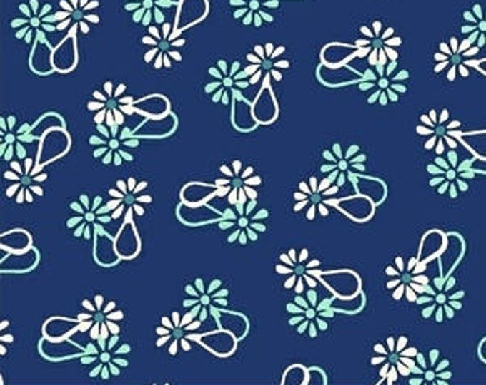 Hello Jane by Allison Harris for Windham Fabrics - Floral in Navy - Fat Quarter