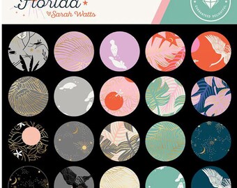 Florida Charm Pack by Sarah Watts for Ruby Star Society Fabrics - 5” square/42 pieces