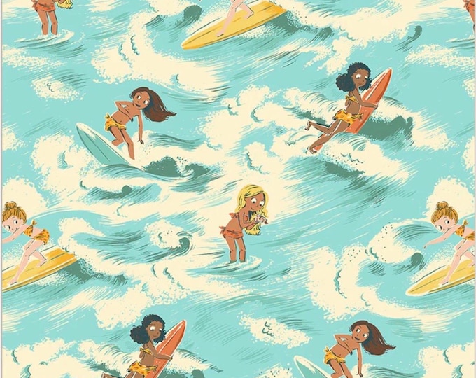 Malibu (Canvas)  by Heather Ross for Windham Fabrics - 25cm piece of 52145LC-2