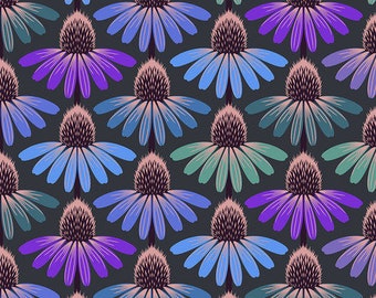Love Always by Anna Maria Horner Fabrics for Free Spirit Fabrics - Fat quarter of Echinacea Glow in Amethyst
