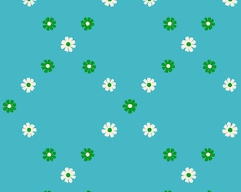 Best Day Ever -- (RS0107 16)  Diamond Flowers in Turquoise by Melody Miller for Ruby Star Society