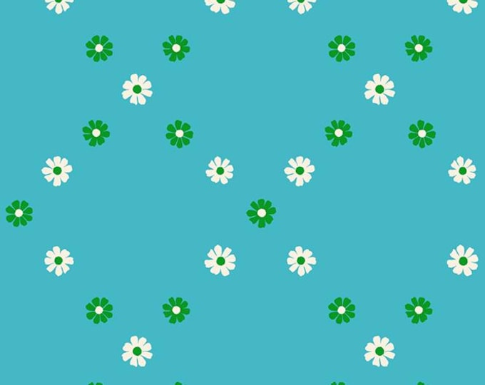 Best Day Ever -- (RS0107 16)  Diamond Flowers in Turquoise by Melody Miller for Ruby Star Society