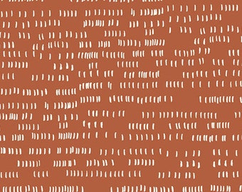 Whiskers and Dash by Sarah Golden for Andover Fabrics - Fat Quarter of Dash in Terracotta (A-9171-O)