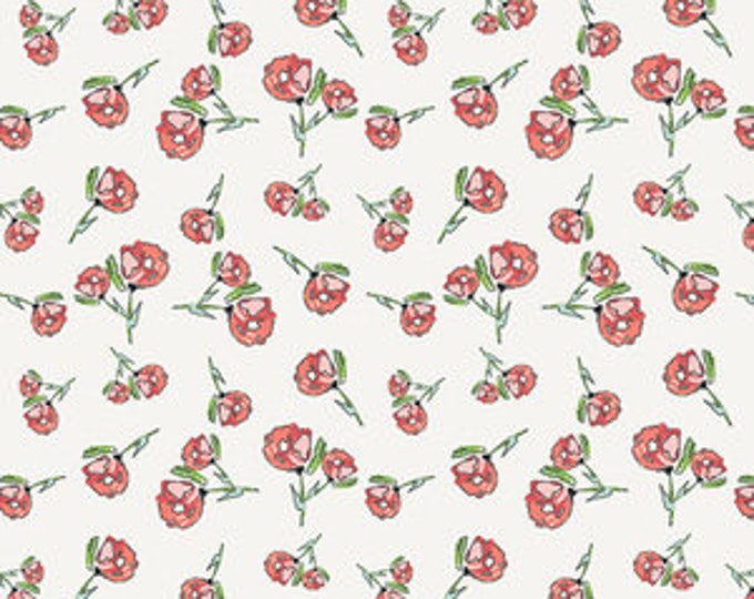 Wild Bloom by Bari J. Ackerman for Art Gallery Fabrics - Lively Rosebuds in Crystal - Fat Quarter