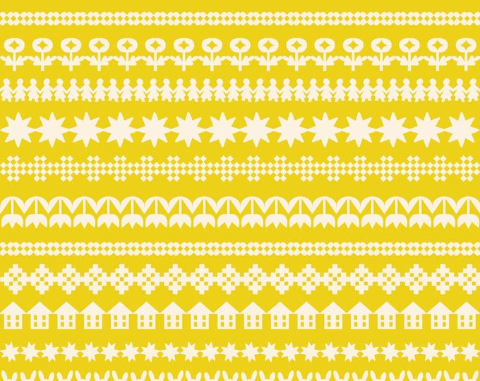 Paper Cuts -- (RS1109 12) Paper Cuttings in Yellow by Rashida Coleman Hale for Ruby Star Society