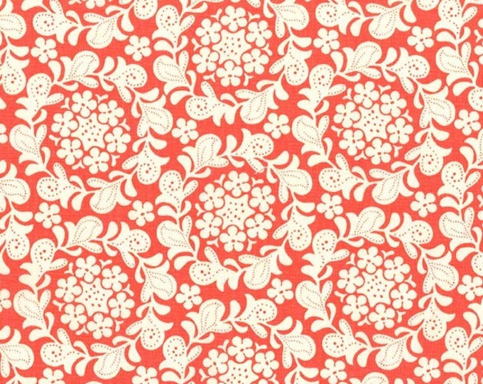 Strawberry Moon bySandi Henderson for Michael Miller - Petite Henna Garden in Coral - Fat Quarter