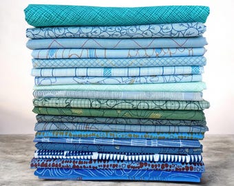 Carolyn Friedlander -  Fat Quarter Bundle of 20 Blues/Greens