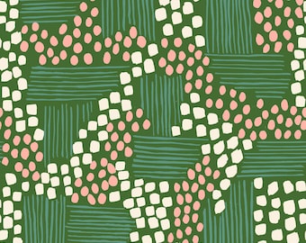Reimagined Landscapes-- (RS6049 14) Aerial View in Endpaper Green by Jen Hewett