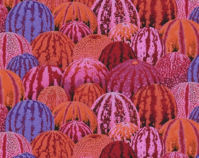 Kaffe Fassett Collective August 2020 -- Fat Quarter of Philip Jacobs Watermelons in Red