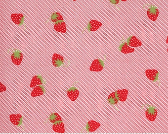 Sunday Stroll -- Strawberries in Red  (5223 12) by Bonnie and Camille for Moda -- Fat Quarter