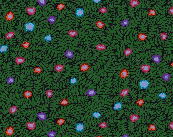 Kaffe Fassett Collective February 2021 -- Fat Quarter of Kaffe Fassett Moss Flower in Dark