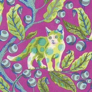 tabby road disco kitty fabric
