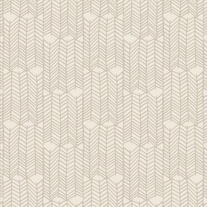 May include: A seamless pattern of beige chevron lines on a white background. The pattern is made up of thin, angled lines that create a repeating chevron shape.