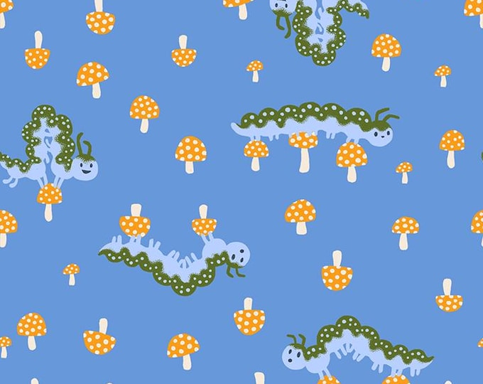 Hello Alice -- (RS2127 12) Caterpillar in Lindley Blue by Sarah Watts for Ruby Star Society