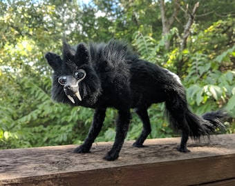 Posable Shield Wolf art doll