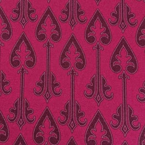 Viscose jersey printed red with purple pattern