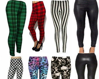 plus size patterned leggings uk