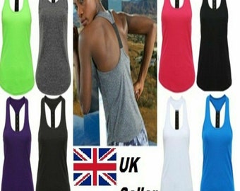 Panelled Fitness Ladies Sports Girls Gym Yoga Running Vest TriDri® Top Sizes Womens summer top
