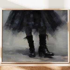 Witch Boots Printable Art Print, Dark Academia Wall Art, Spooky Halloween Home Decor, Halloween Art Print, Digital Download
