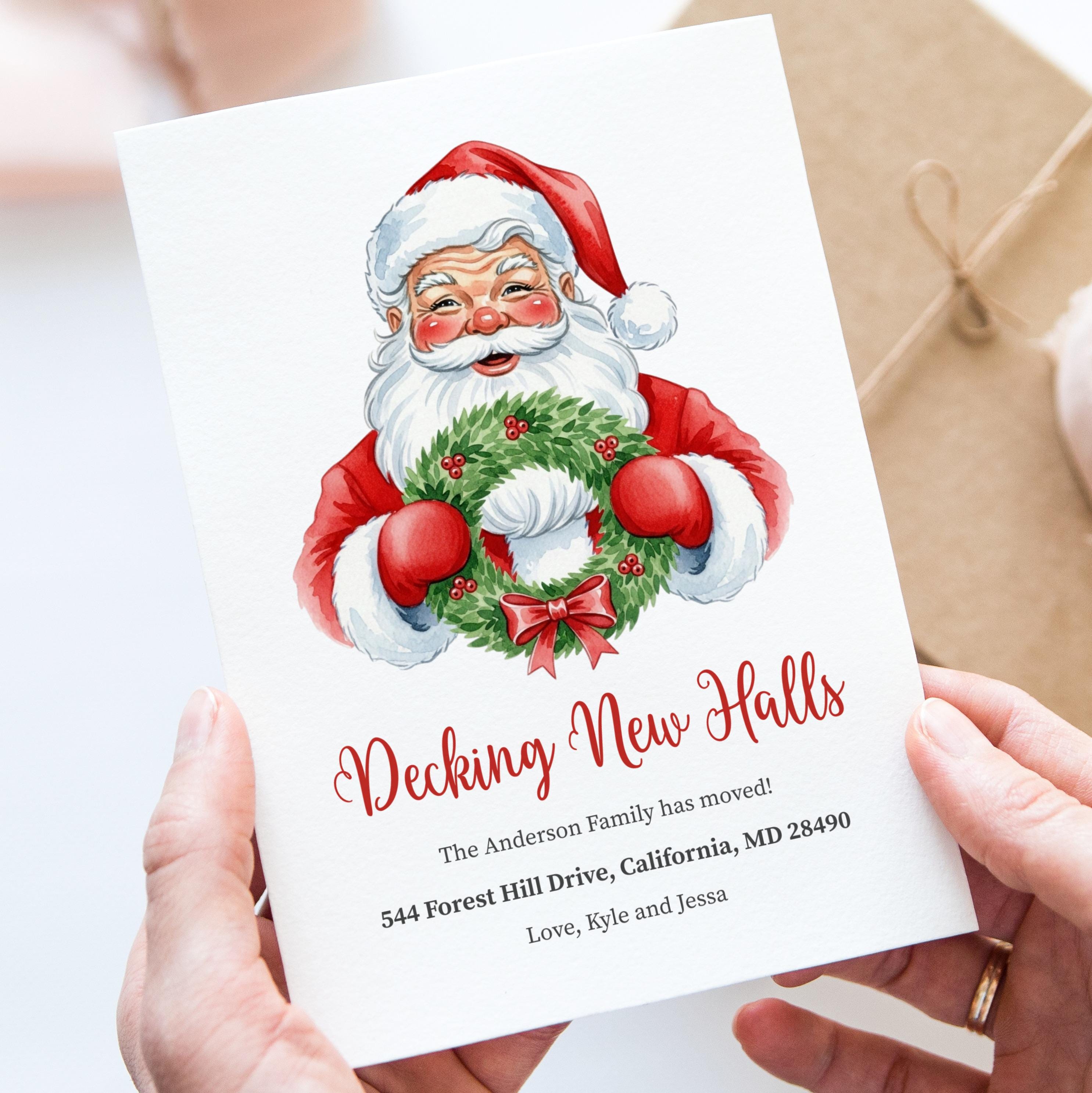 Anuncio de mudanza de Papá Noel, cambio de domicilio navideño, plantilla de  tarjeta navideña en Canva, decoración de nuevos salones, descarga digital,  imprimible - Etsy México, image size:2971x2972