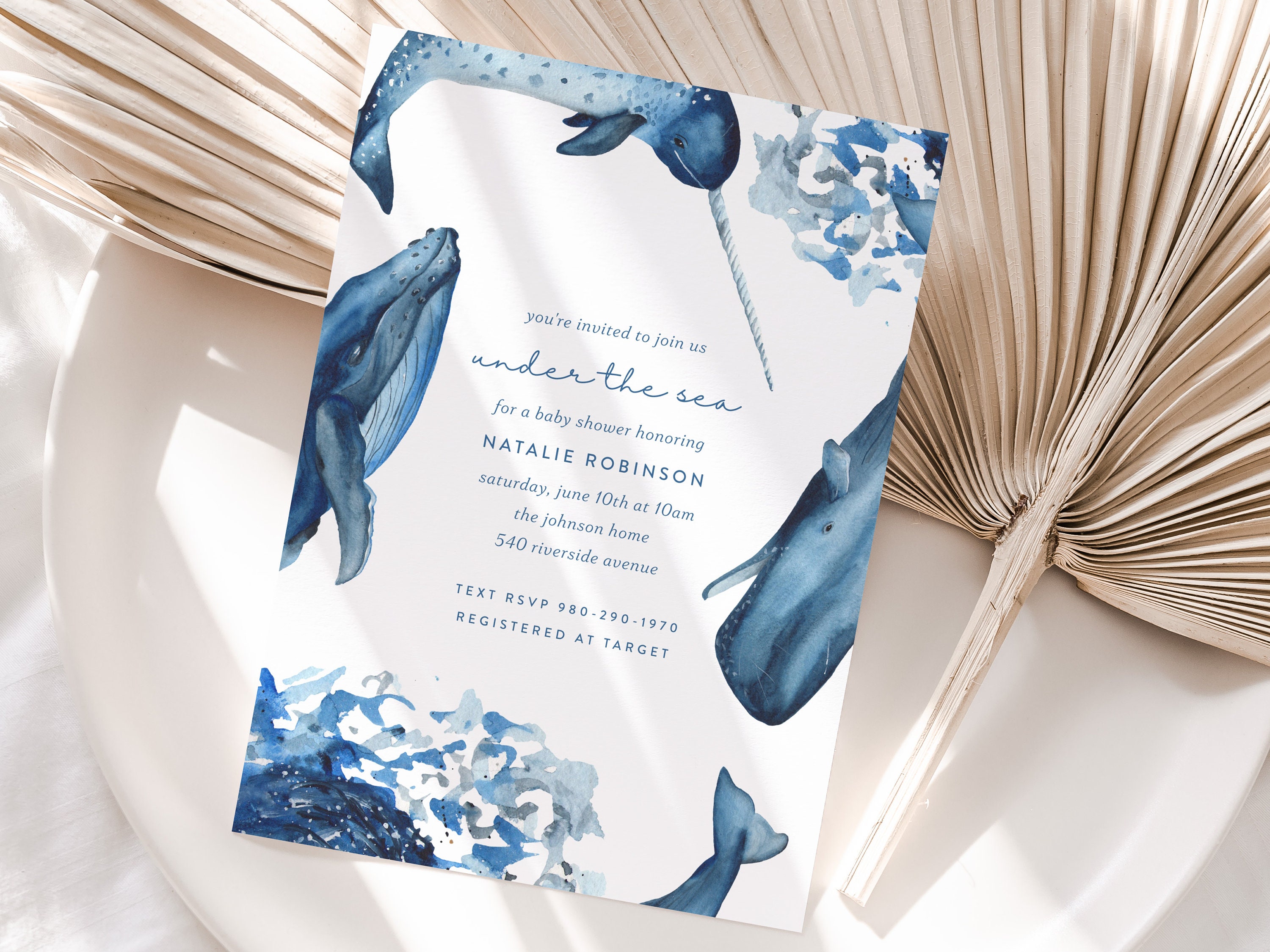 etsy under the sea baby shower invitations