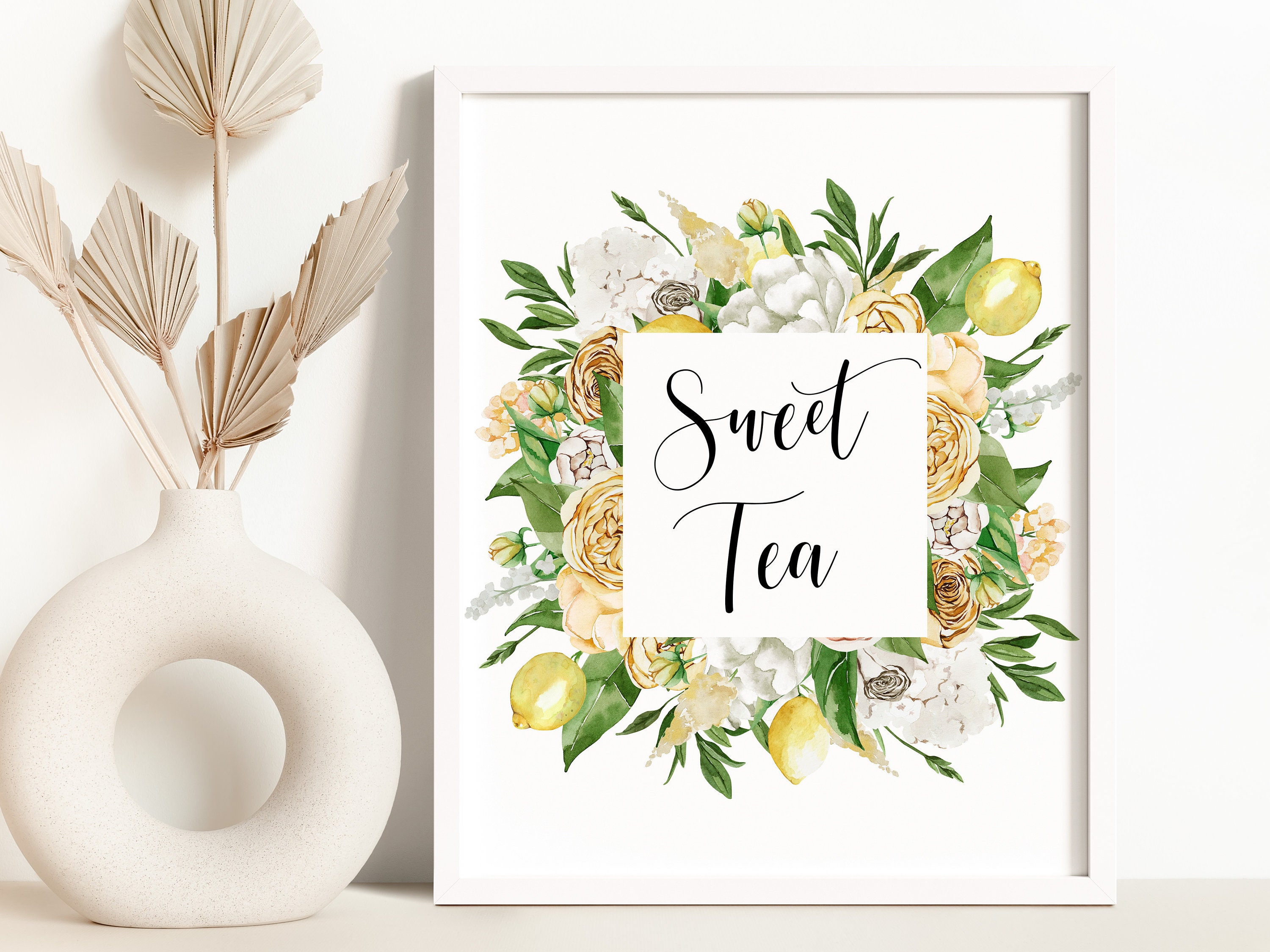 Sweet Tea PRINTABLE Sign 8x10 Instant Download Lemon Baby Etsy