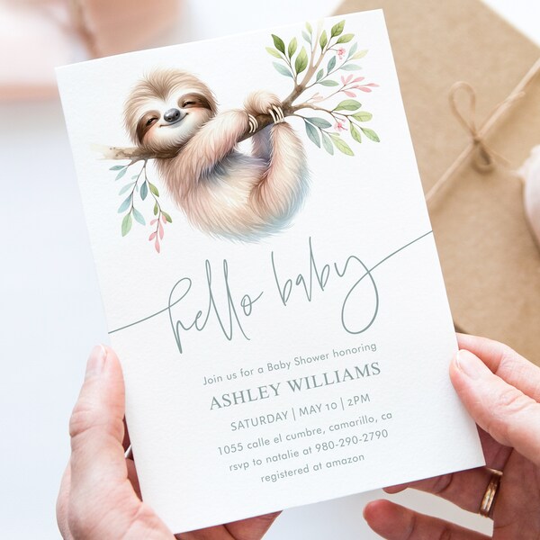 Sloth Baby Shower - Etsy
