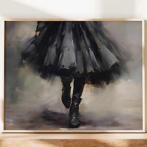 Witch Boots Printable Art Print, Dark Academia Wall Art, Spooky Halloween Home Decor, Halloween Art Print, Digital Download