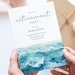 Ocean Retirement Party Invitation Template, Beach Invite, Coastal Invite, Printable Invite ...