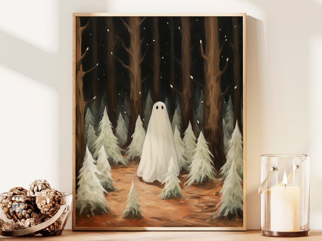 Christmas Ghost Printable Wall Art, Gothic Christmas, Spooky Christmas ...