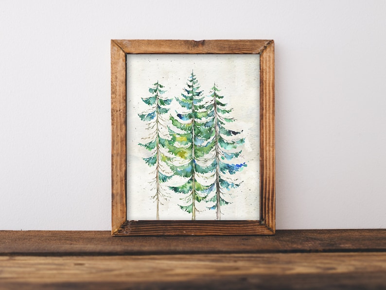 Watercolor Evergreen Trees Printable Art Print 8x10 Forest Etsy watercolor-evergreen-trees-printable-art-print-8x10-forest-etsy