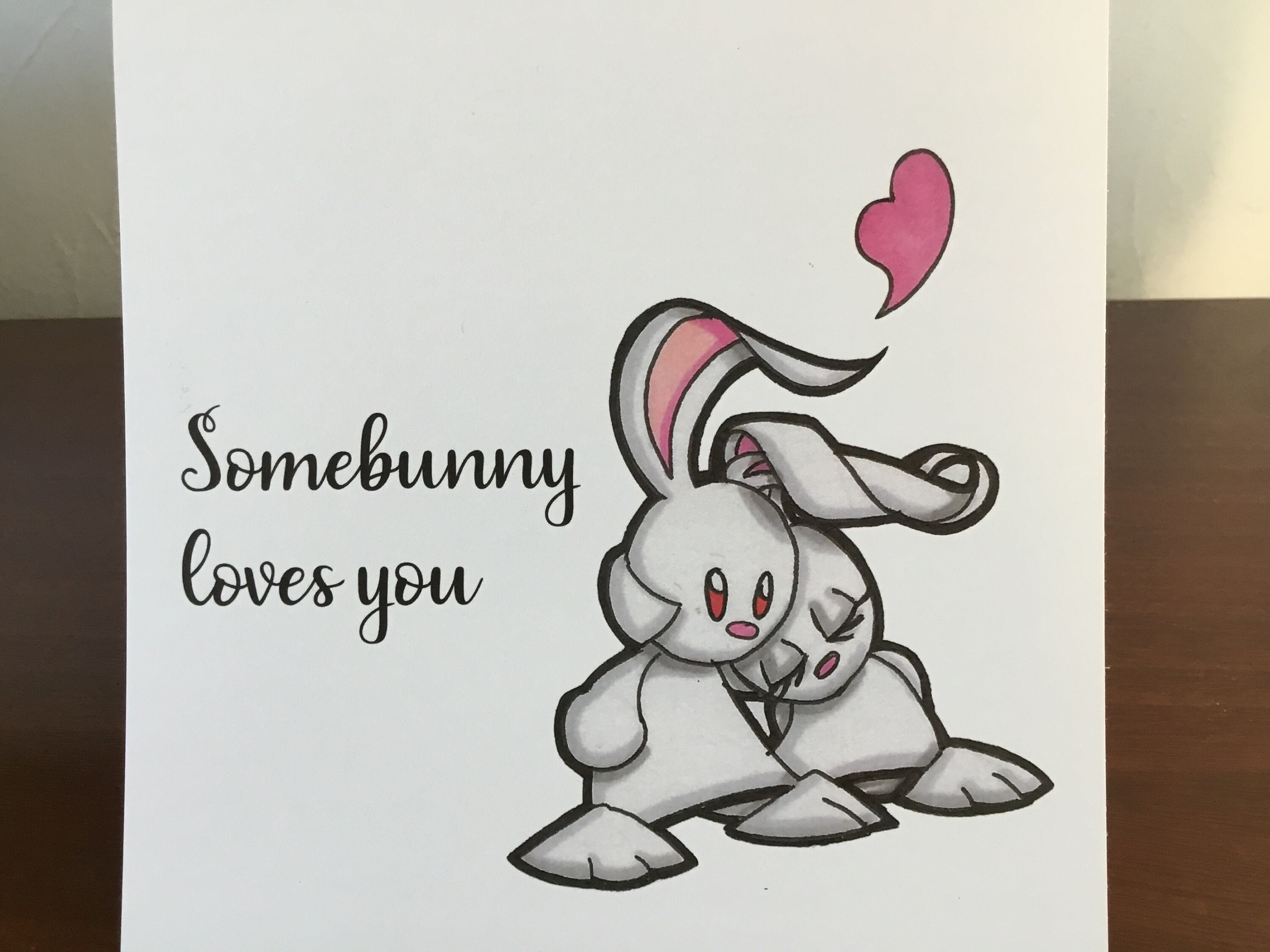 Some bunny loves you card Everyday Card Love You Card Etsy