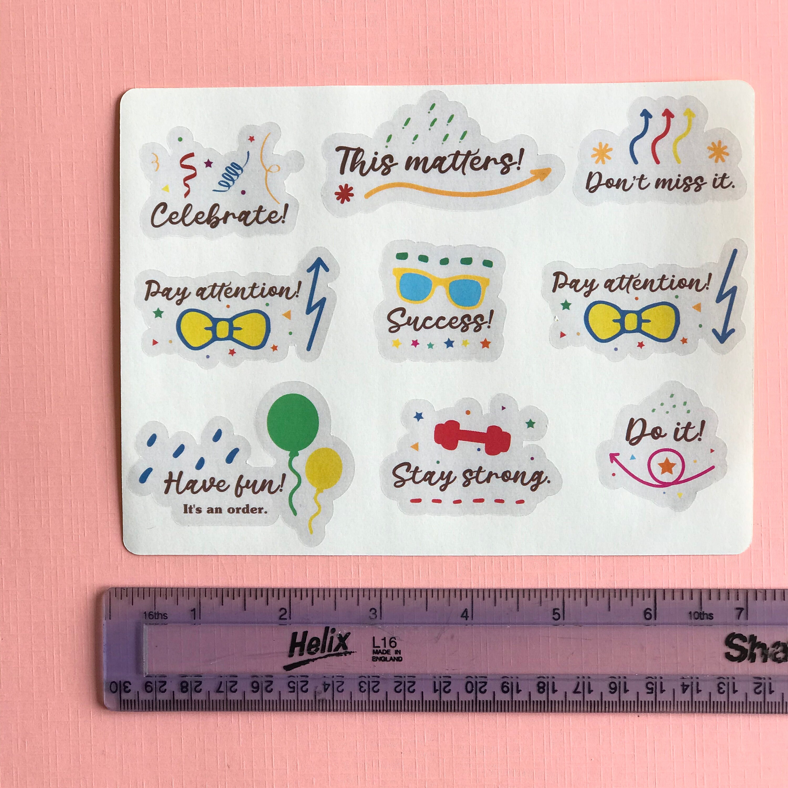 motivation stickers pack of 2 motivational stickers etsy