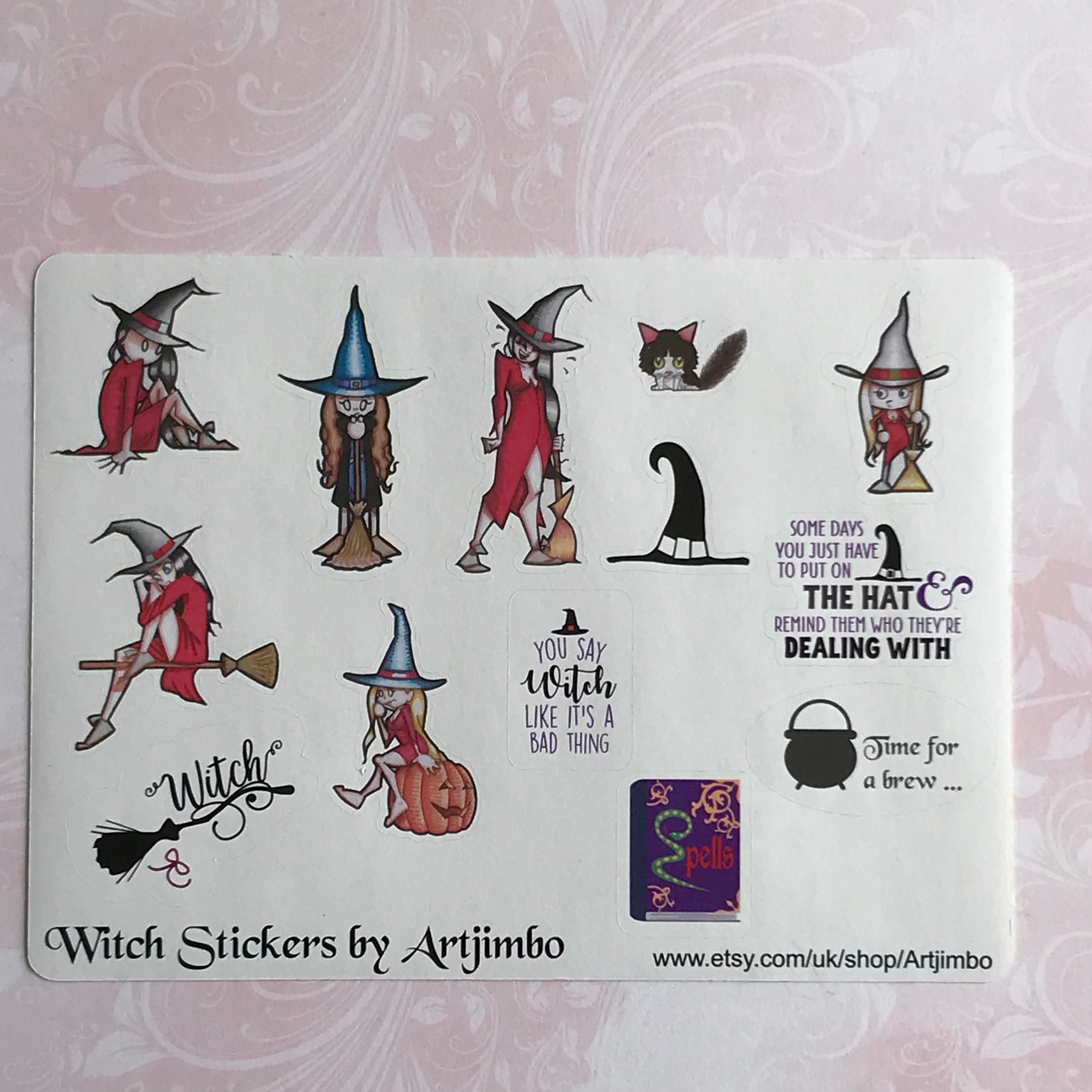 Witch stickers Witch Sticker Sheet Witchy stickers planner Etsy