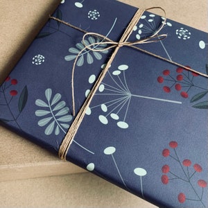 Winter Blumen Geschenkverpackung - dunkel