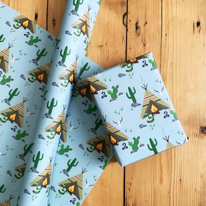 Cowboy Geschenkverpackung Blau