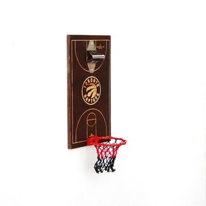 Abridor de botellas de pared de los Toronto Raptors: decoración artesanal para el hogar